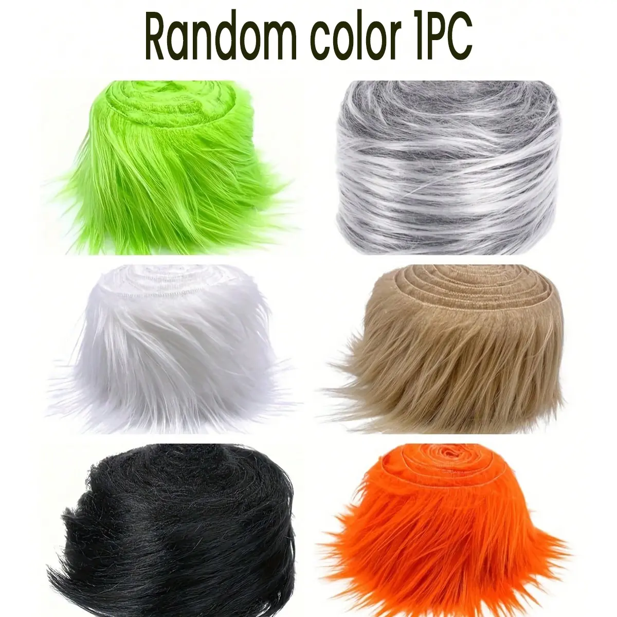 Plush Artificial Fur Strips, Pre-Cut Fluffy Craft Fur, Ideal for Dwarf Beards, Cosplay, DIY Skirt Edges, Fake Fur Trim Material