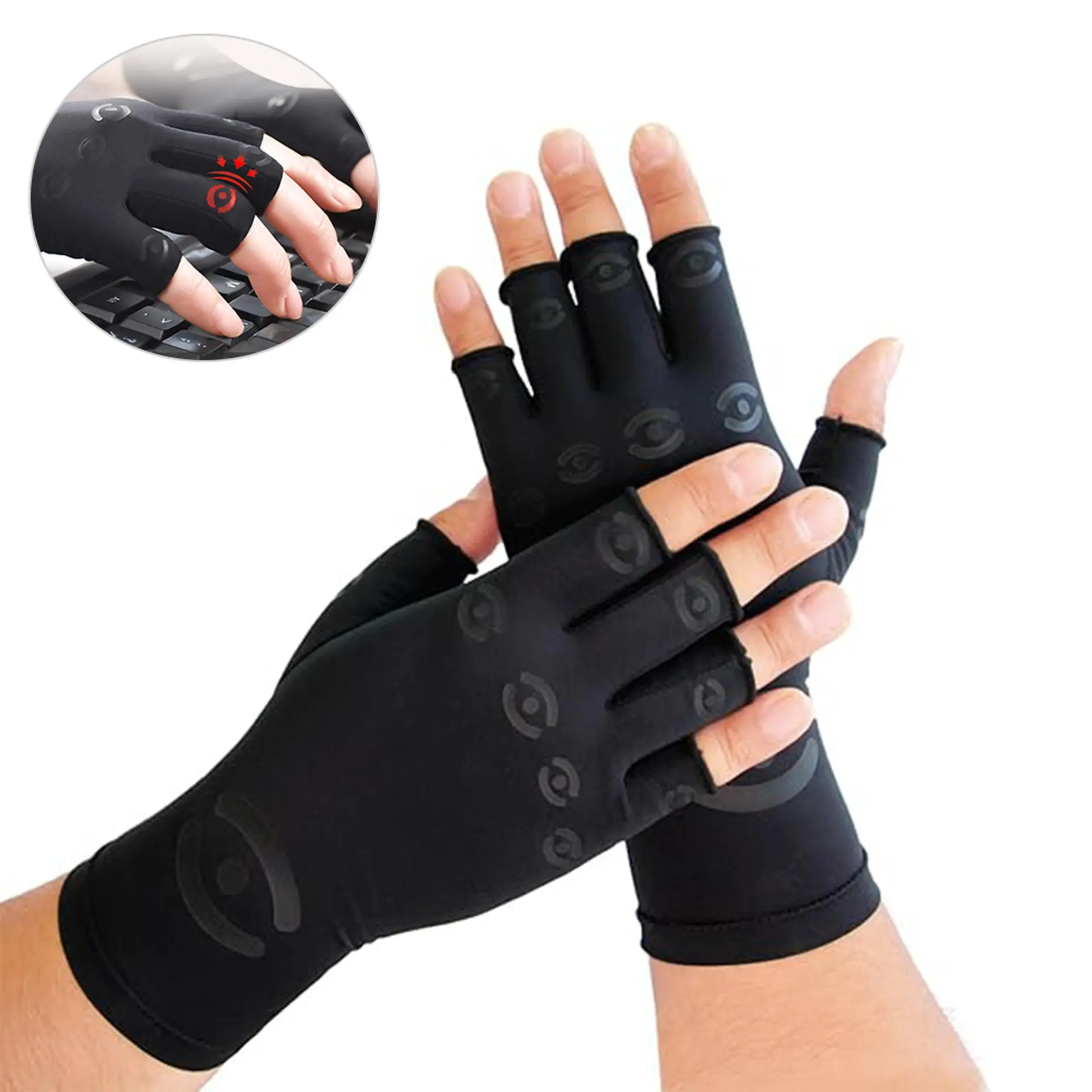 Fingerless Outdoor Gloves for Men and Women, Breathable, Knuckle Protection, Relieves Carpal Tunnel Aches, Suitable for Work, Cycling, Sports & Outdoor Activities father gift