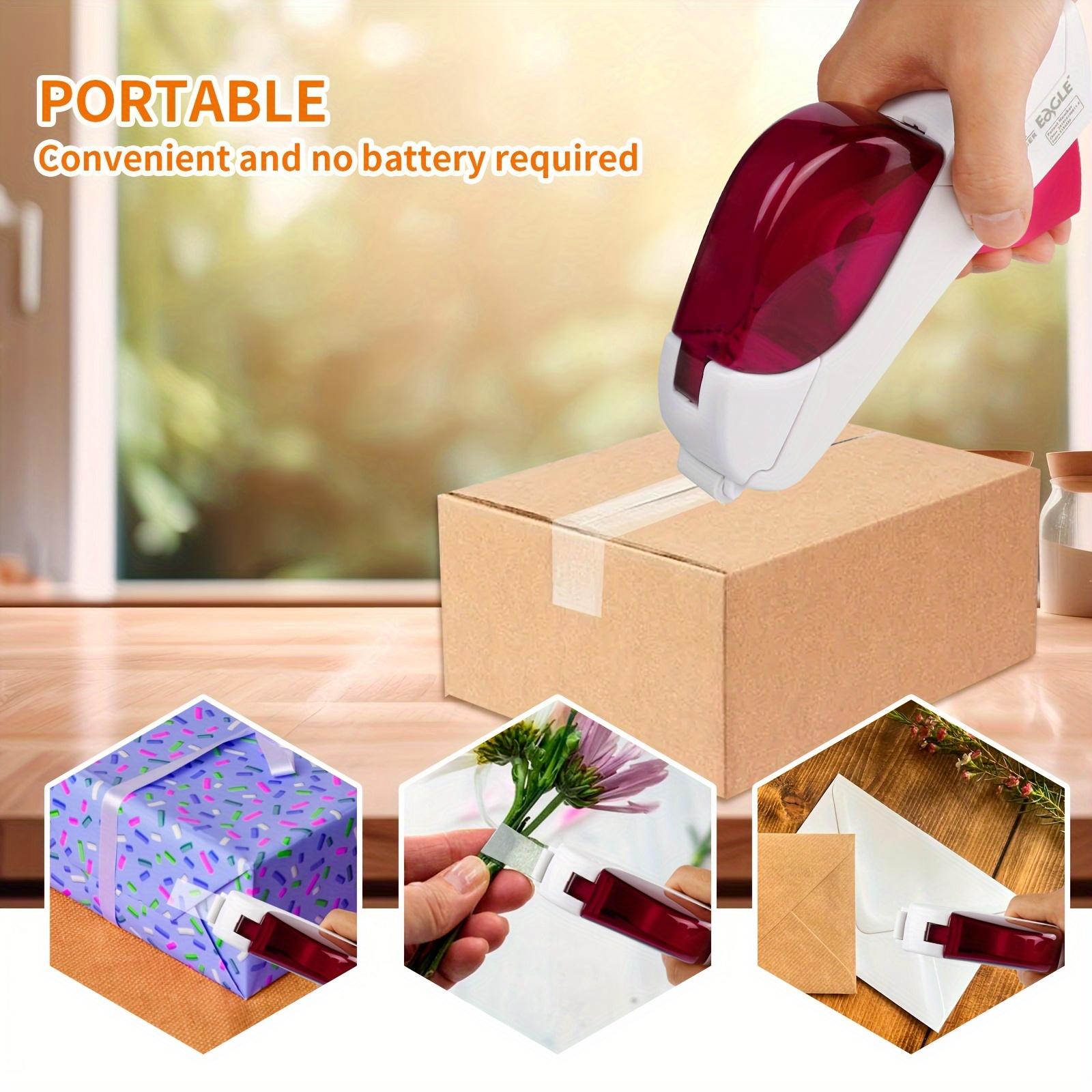 Eagle Automatic Tape Dispenser, a Single-Handed Tape Gun Ideal for Wrapping Gifts During Christmas And at Home, Includes a Complimentary Roll of 0.5 Inch (12 Mm) Tape And a Roll of 0.75 Inch (19 Mm) Tape