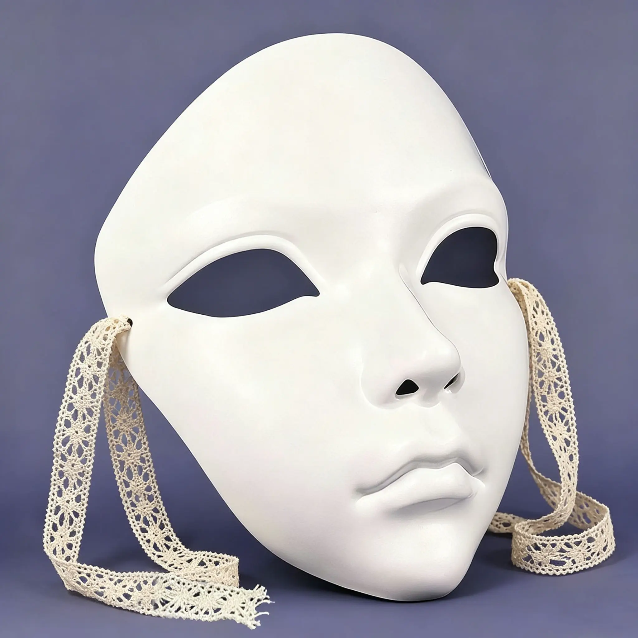Vintage Plastic Mask for Women's Masquerade Masks Diy Hand-painted Chinese Face Mask for Hanfu Cosplay Stage Performance Costume Mask