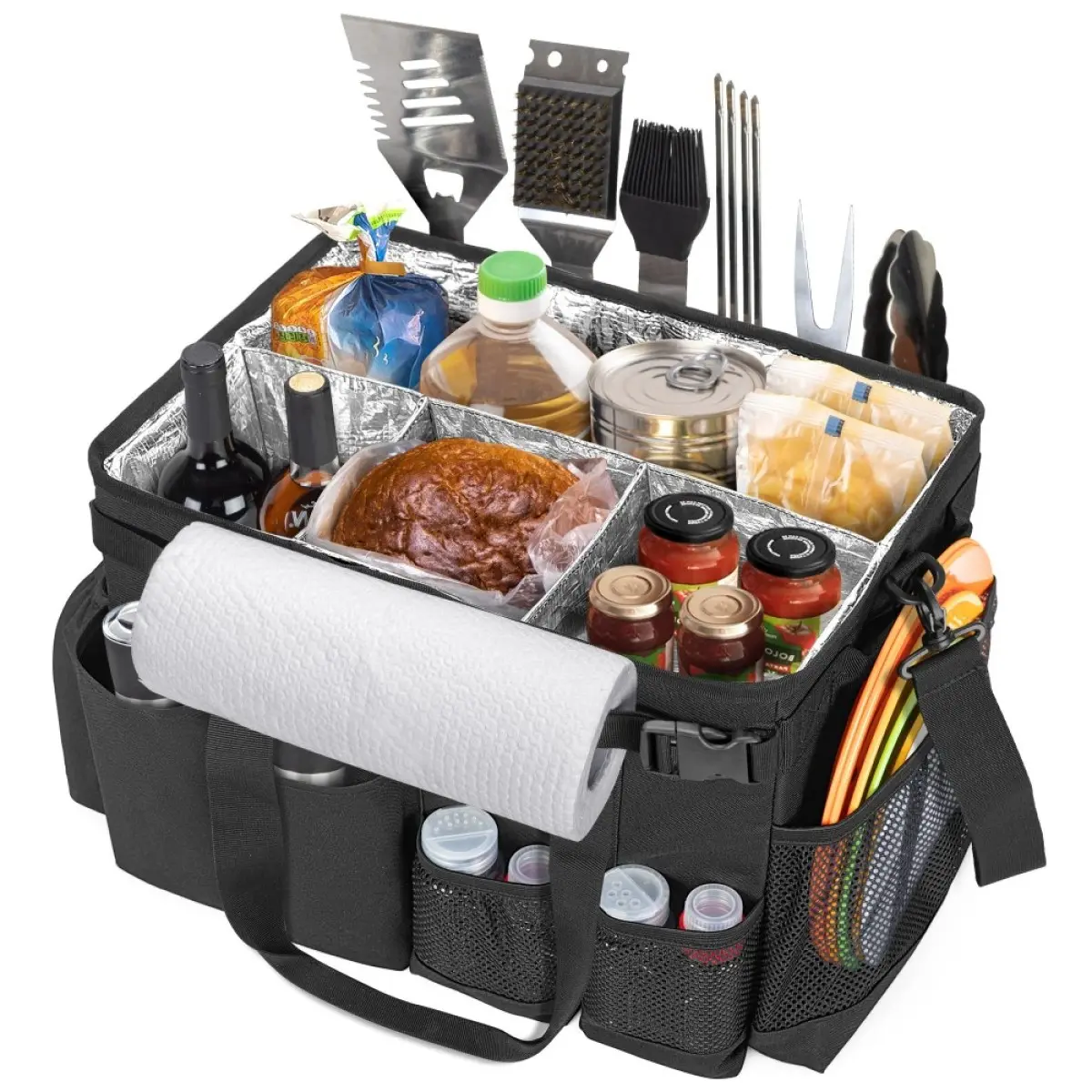 AobtkelPicnic Bag Organizer for BBQ Supplies Tool On-Site