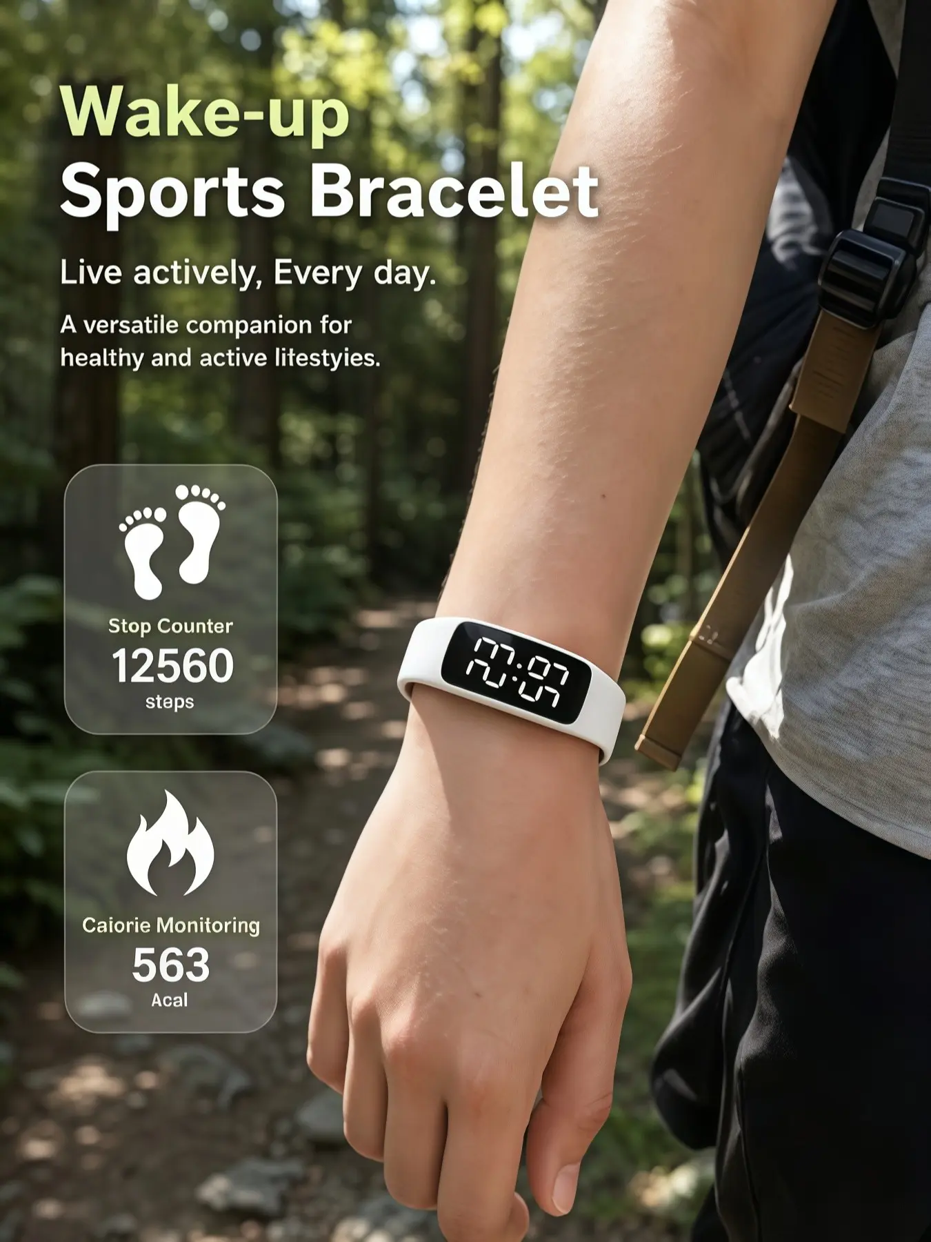 Multifunctional LED Display Waterproof Fashion Watch with Vibration Alarm, Pedometer, Stopwatch, Calorie and Distance Tracking; Lightweight Design for Comfortable Wear; Luminous Display; The Perfect Birthday Gift for School and Sports
