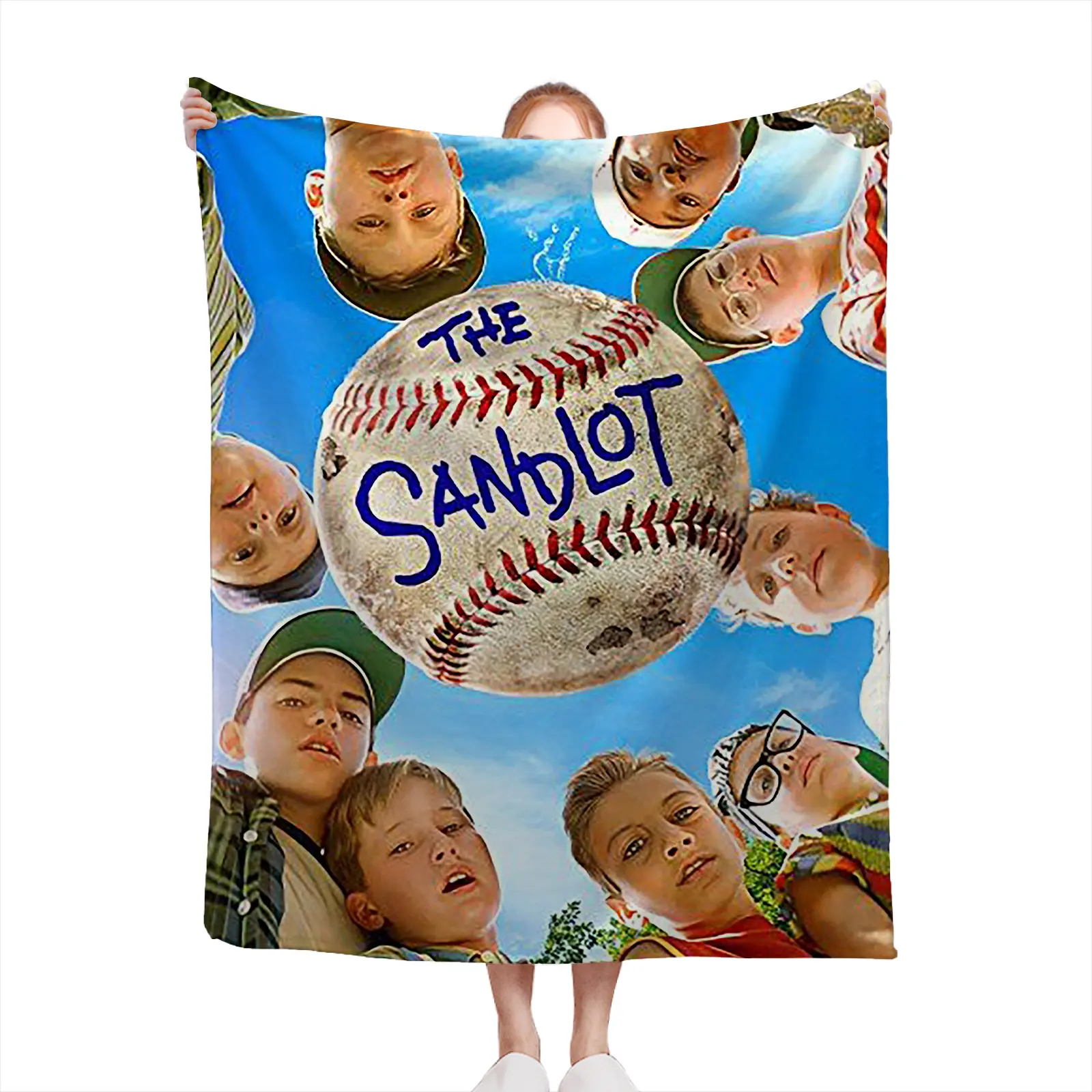 Licensed Classic Flannel Fleece Soft Cozy Anti-Shrink Polyester The Sandlot Movie Digital Print Throw Blanket, Couch/Travel Use for Living Room Bedroom, Gift for Kids Fans2607230316