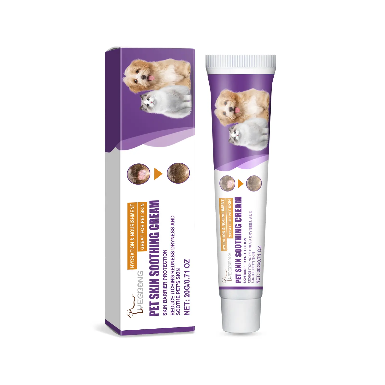 Yegbong Pet Skin Care Balm for Dogs & Cats - Gentle, Moisturizing, Healing Formula for Regular Use, Soother for Irritated Skin, Pet Grooming Healthcare Supplies