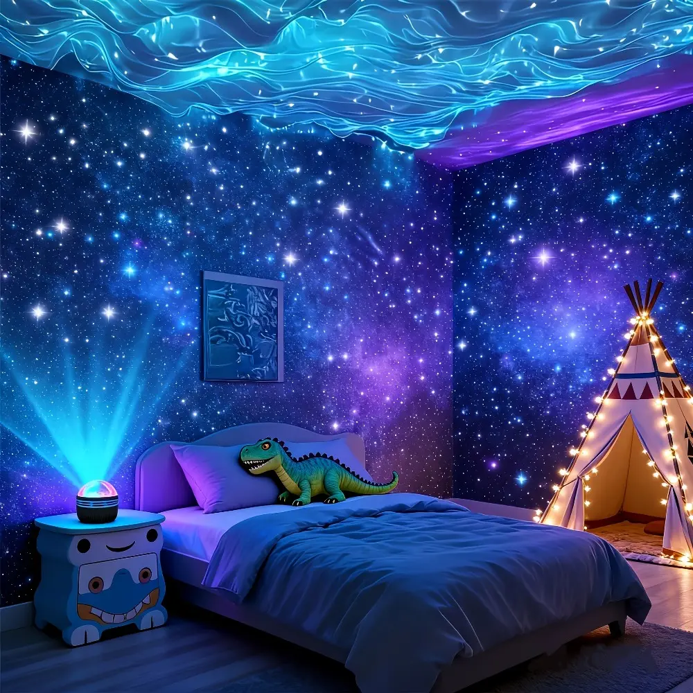Aurora Starry Sky Projection LED Light - USB Remote Control, 11 Lighting Effects, Boating Room Decor, Relaxing Gifts for Women, Bedroom Decor Lights