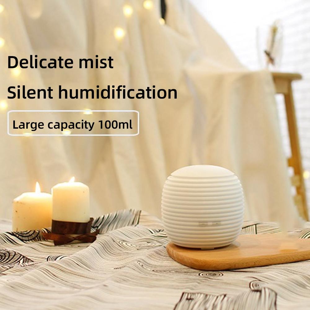 Mini Humidifier Lantern Aromatherapy Diffuser Compact Portable 7-Color LED Night Light Quiet Fog for Office Yoga Car Bedroom Home Decoration