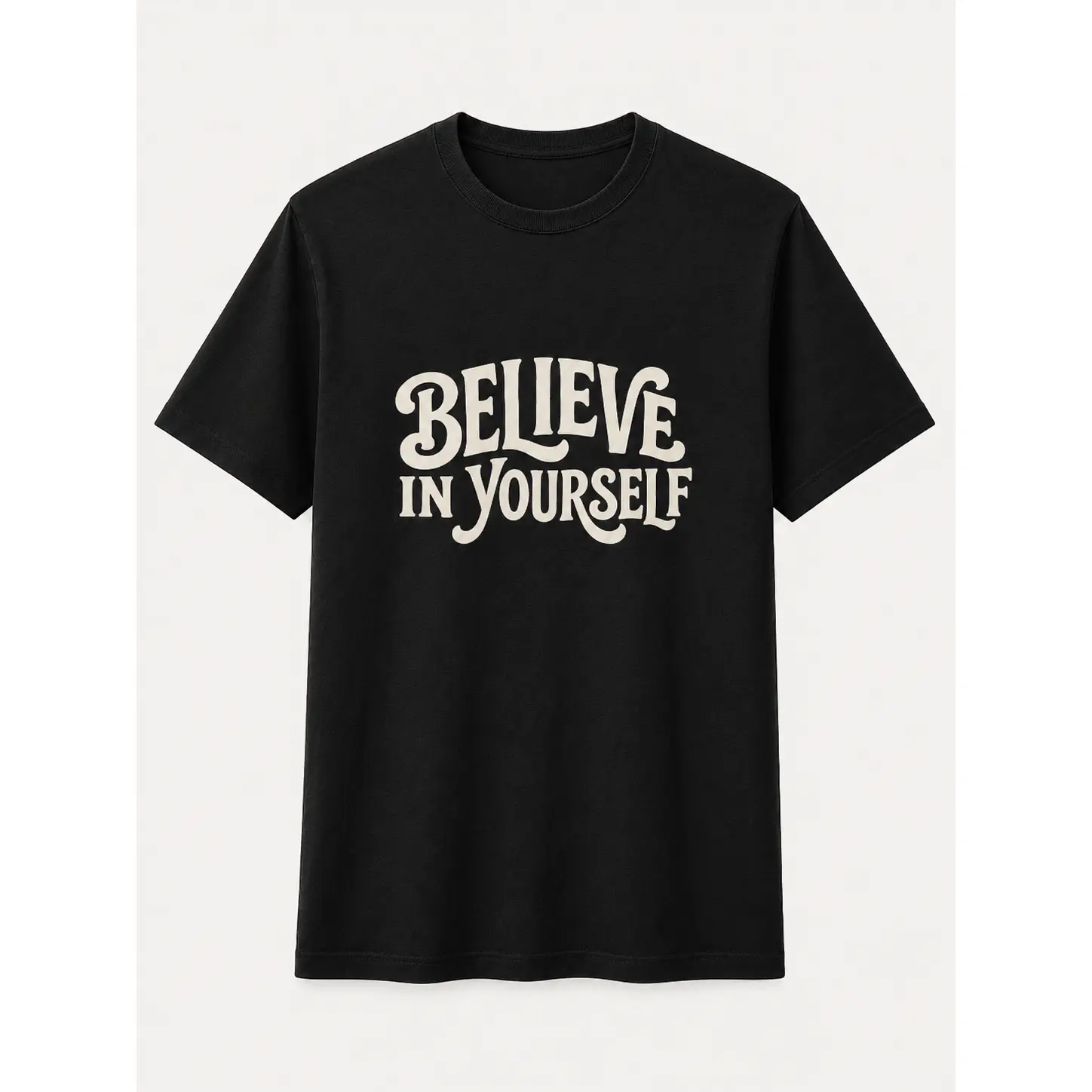 Believe in Yourself T-Shirt, Retro Motivational Graphic Tee, Positive Mindset Unisex Short Sleeve Shirt, Inspirational Gift