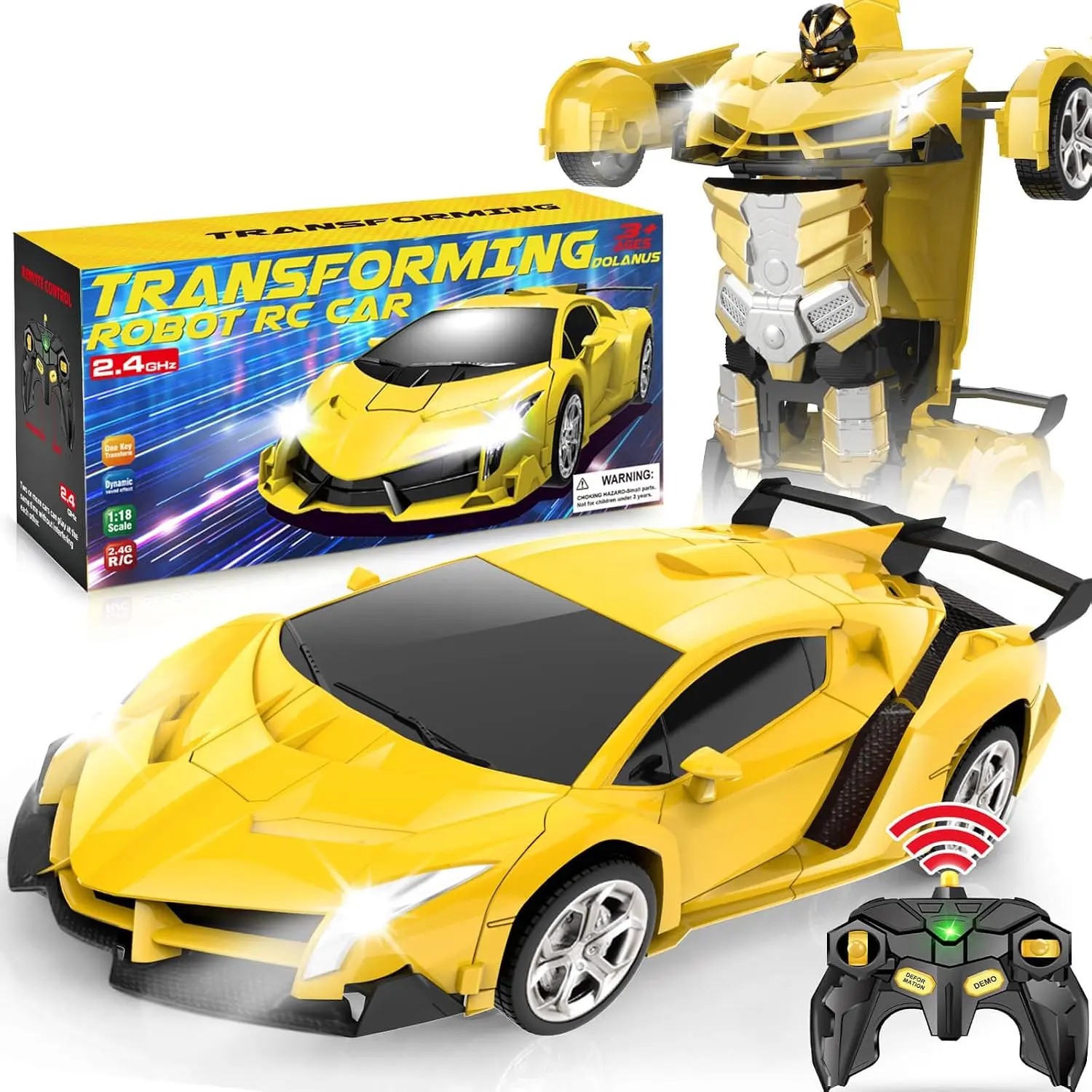 Remote Control Car - Transform Robot RC Cars, Toys for Ages 5-7, Kids Toys, 4 Year Old Boy Toys, Toys for 3 4 5 6 7 8 10 12 Years Old Boy, Gifts for Boys Kids Toddlers Birthday
