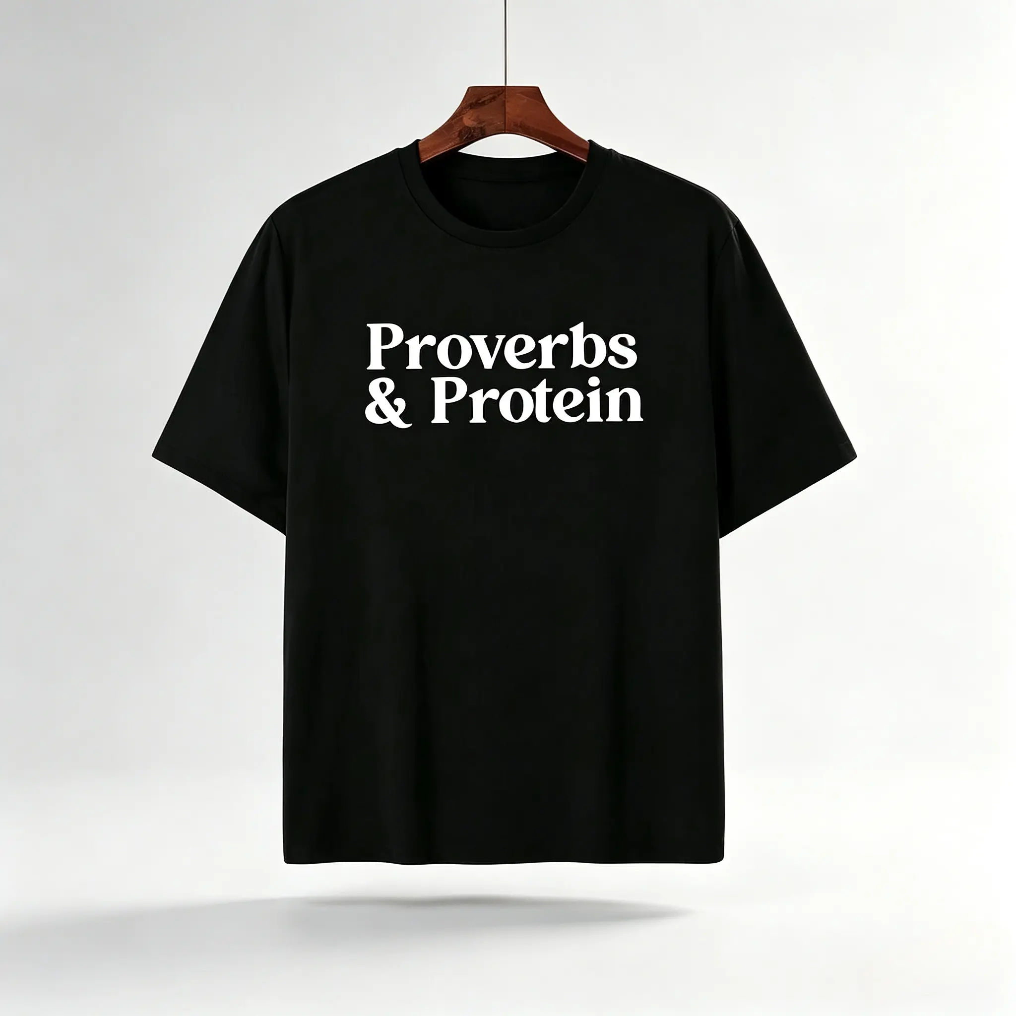 Proverbs & Protein Graphic T-Shirt |   Christian Gym Workout Tee Fitness Casual Top