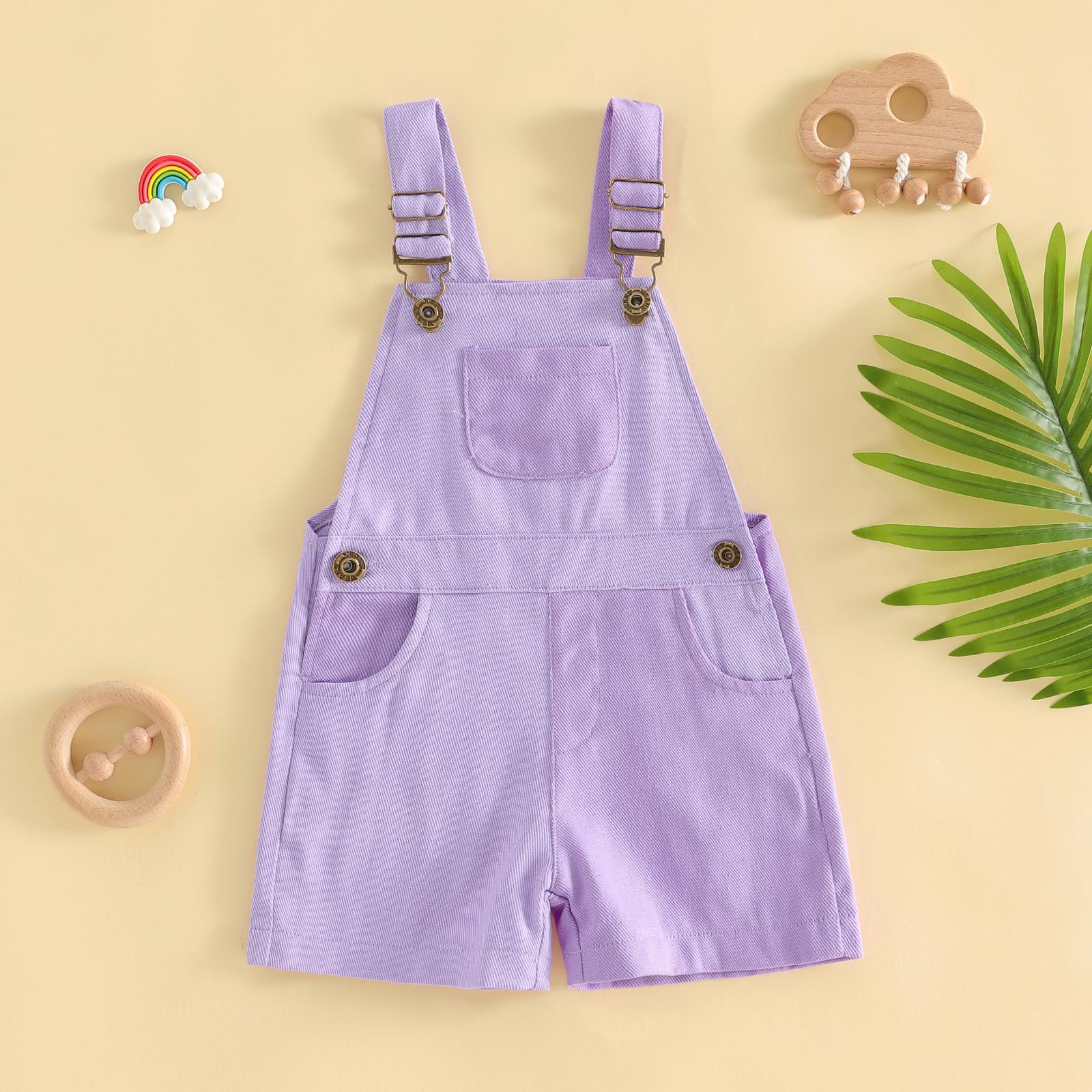 Imcute 90's Style Toddler Overalls Shorts Babby Boy Girl Suspender Romper Contrast Color Sleeveless Jumpsuit with Adjustble Shoulder Strap Shorts