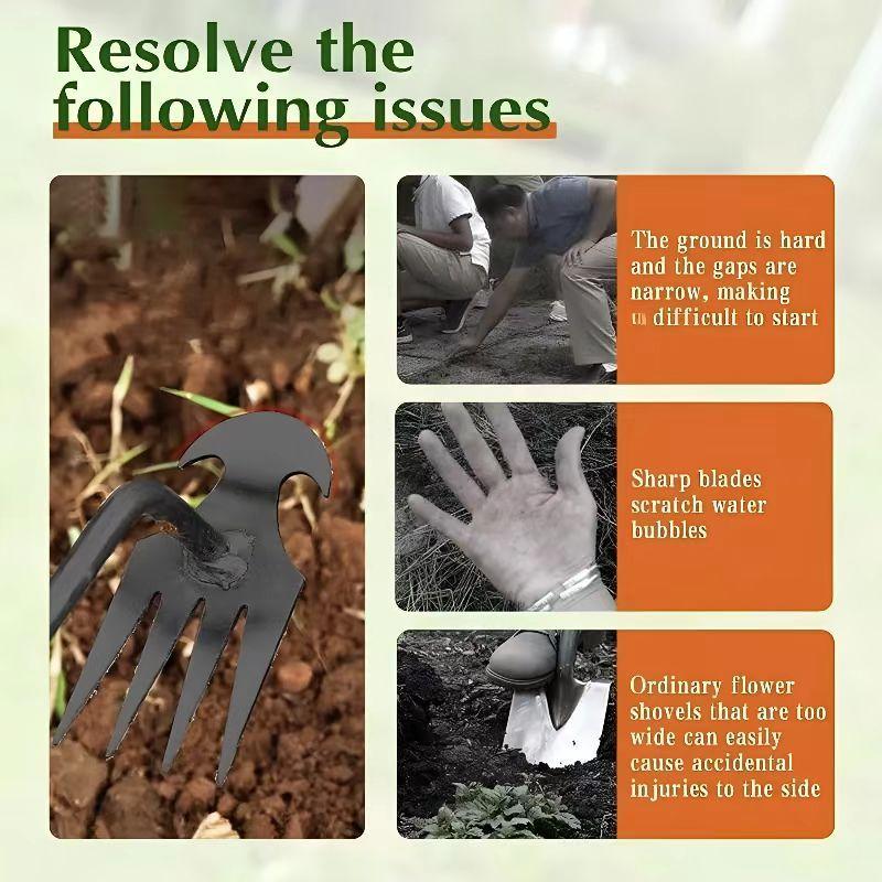 Multi-Function Weeding Tool - A new, durable gardening tool, this portable weeder pulls weeds out by the roots. Ideal for loosening soil, weeding, vegetable gardening, and aerating soil-the perfect choice for all your gardening needs.