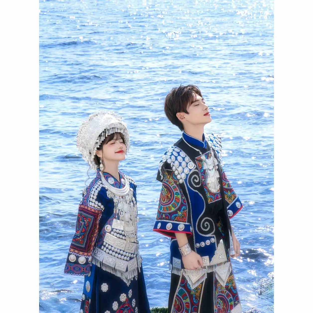 Hmong Miao Couple Photo Shoot Styling Sets - Men's & Women's Options