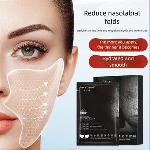 Anti-Wrinkle Micro-Crystal Nasolabial Fold Patches, 5 Pairs,Portulaca Oleracea Extract Infused, Nasolabial Folds Care, Fades Laugh Lines, Improves Dullness
