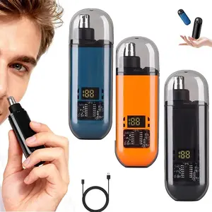 3-In-1 Electric Facial Hair Trimmer For Men And Women, Painless Nose And Eyebrow Clipper, USB Rechargeable Waterproof Design With Easy Clean Structure For Safe Gentle Daily Grooming