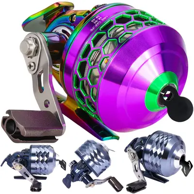 baitcasting open face reel Trika Ti100 steel bearings Summit Baitcast Reel Left