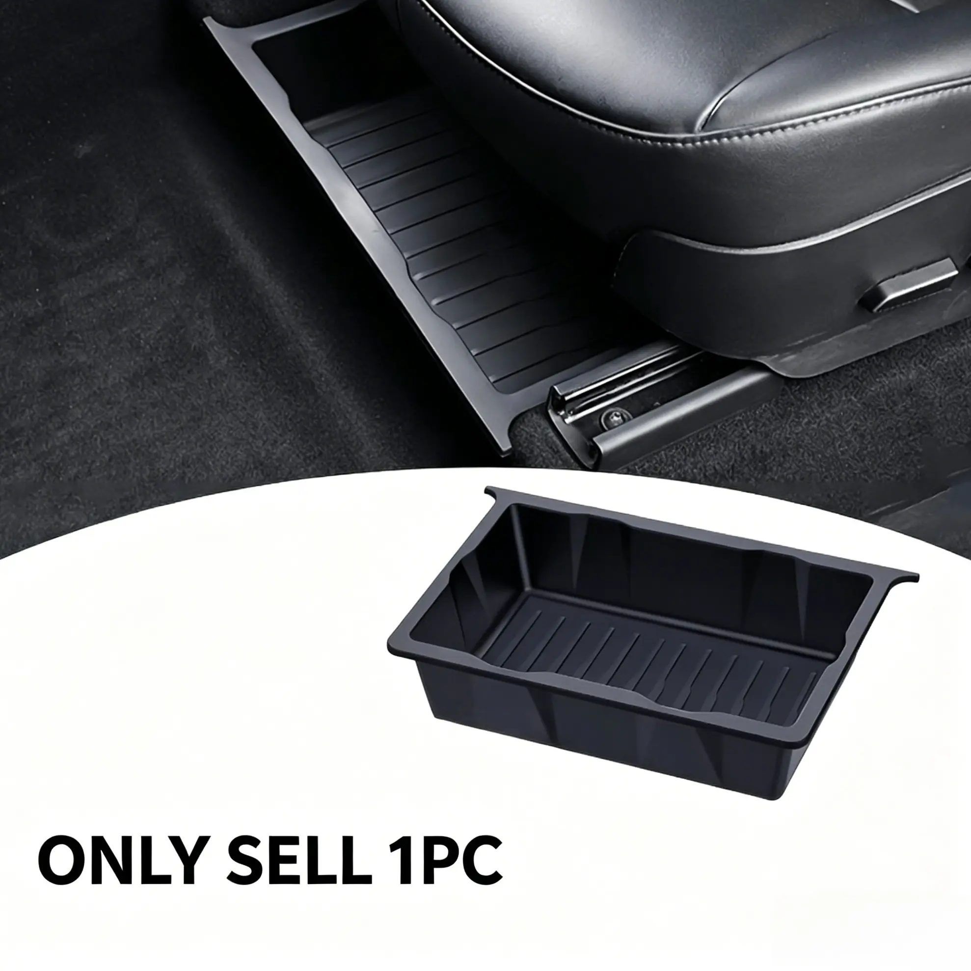 Car Seat Under Storage Box, Hidden Tray, Space-Saving Organizer, Plastic Material, Front and Back Seat Storage, Car Interior Decor, Car Organizers and Storage, Rear Underseat Storage