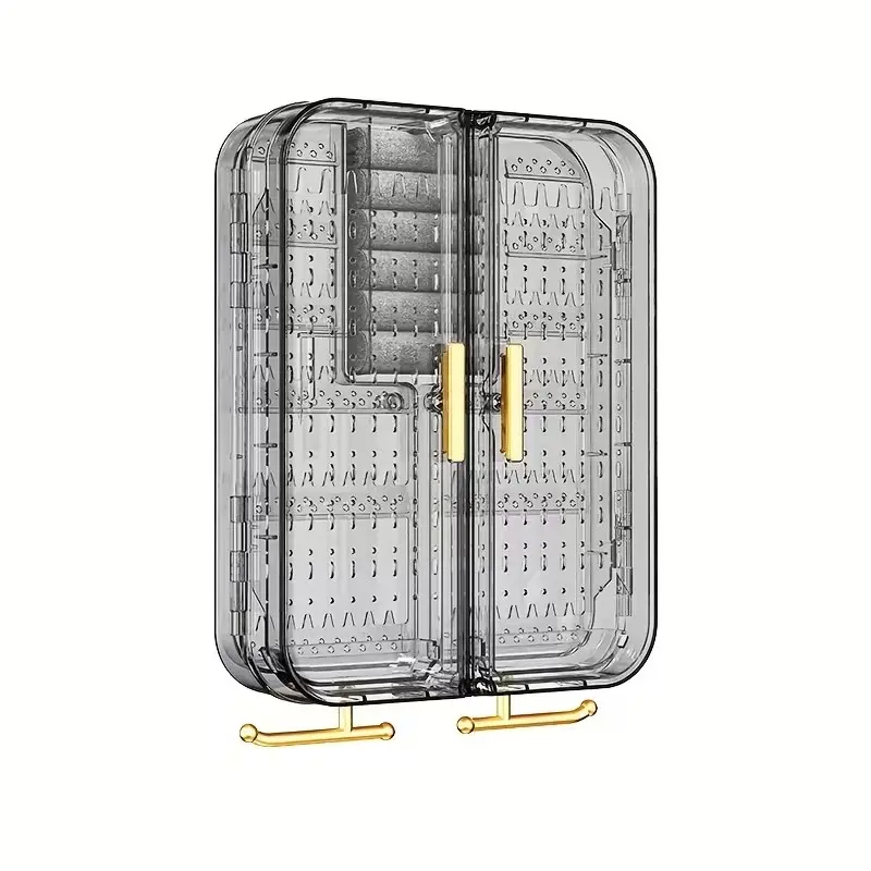 Large Capacity Wall-Mounted Jewelry Organizer, Accessories Holder, Multi-Functional Earring and Necklace Storage Box, Elegant Jewelry Display Tower