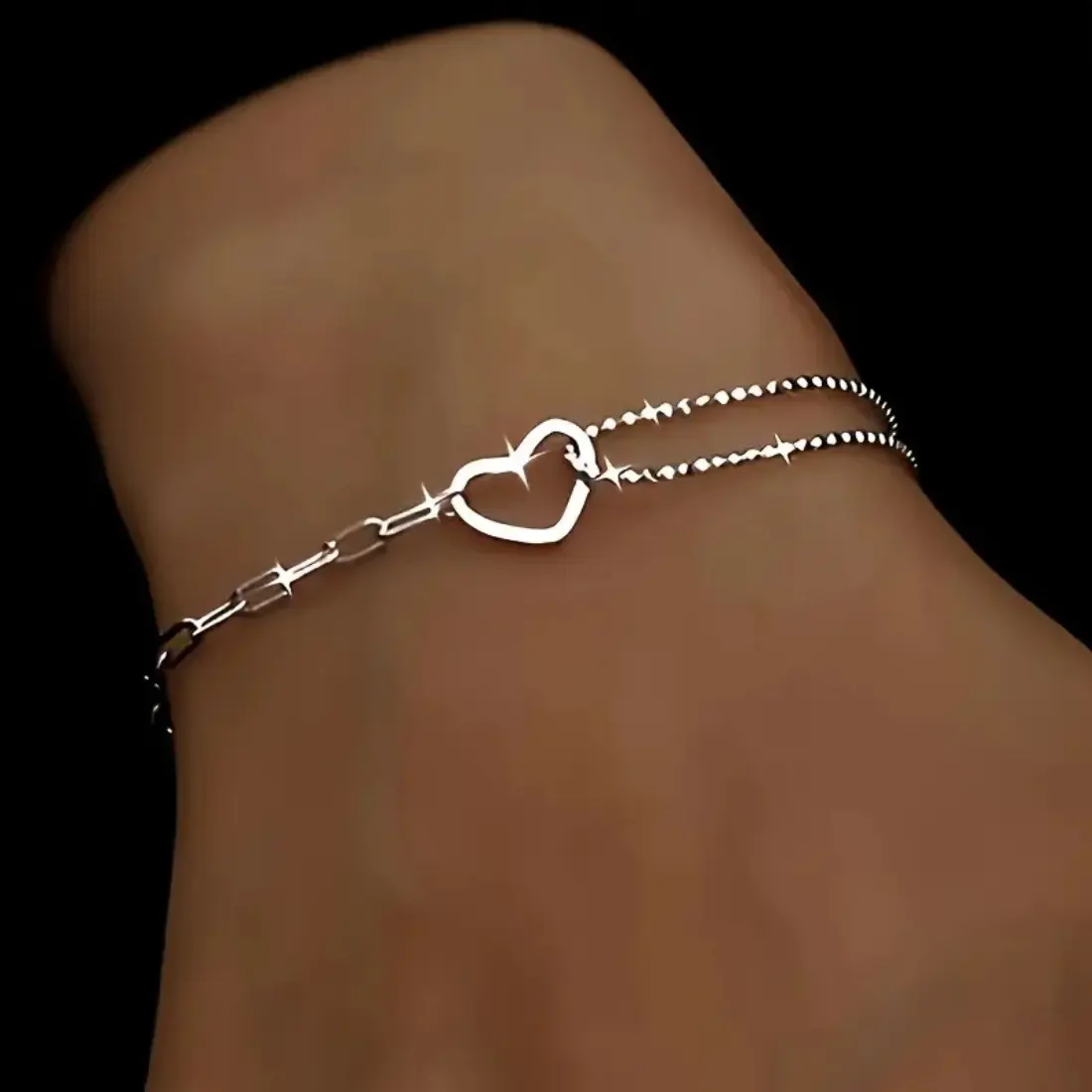 Unisex Stainless Steel Link Bracelet - Classic, Elegant, Modern Design, Durable, Non-Tarnish All-Seasons Daily Fashion Accessory, Thoughtful Birthday Gift for Loved Ones