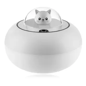 Cute Cat Shaped Mini Humidifier Quiet Desktop Aroma Mist Diffuser for Office Bedroom Household Daily Use