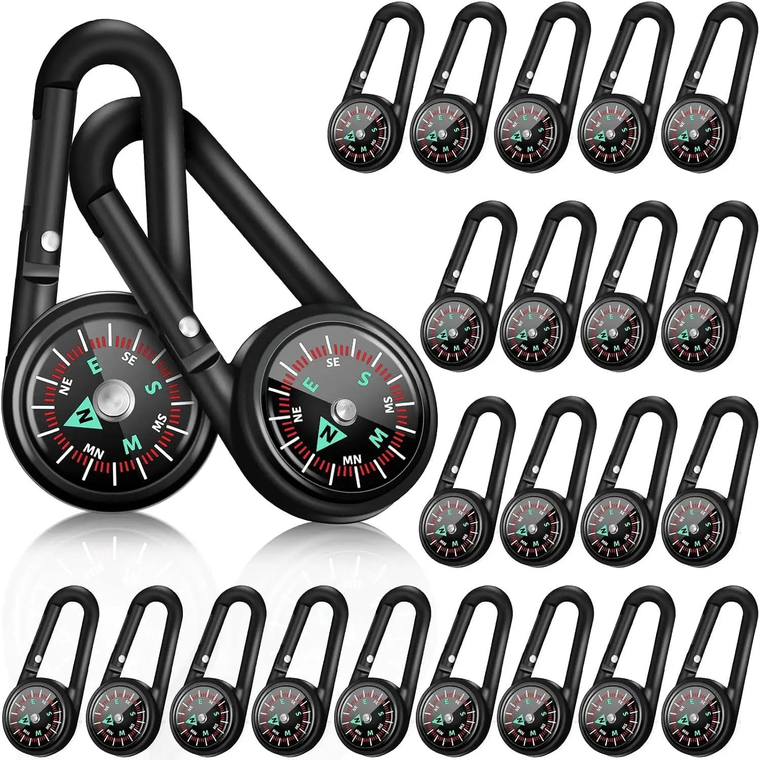 Mini Pocket Magnetic Compass Keychain Portable Survival Navigation Accessory for Adults Hiking Camping Backpacking