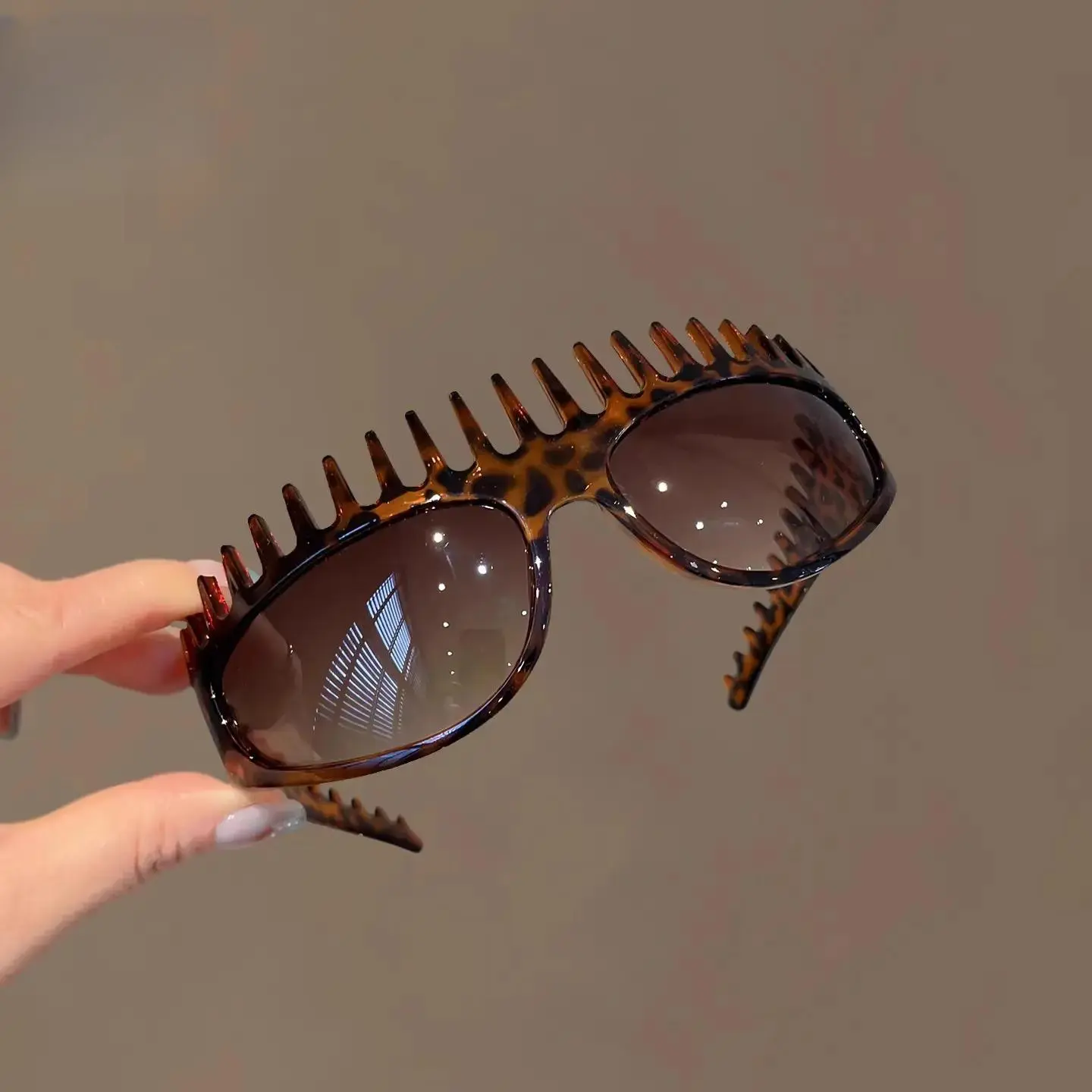 Women's 2-in-1 Acetate Tortoiseshell Sunglasses Headband, Fashionable Comb Style Hairband, Trendy Foldable Hair Accessory for Styling & Sun Protection