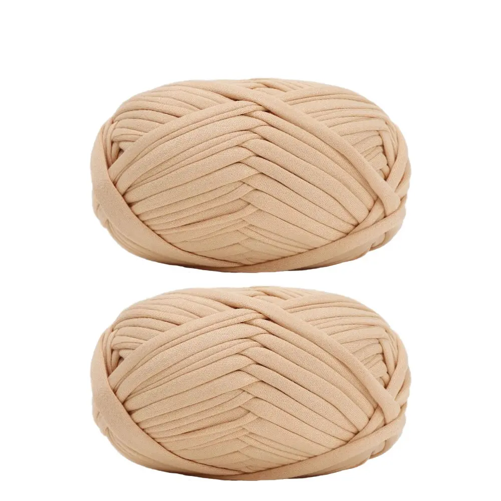 2-Pack Fabric Yarn 100g Each, Total 200g, High Elasticity Knitting Thread Handmade Knitting for DIY Crafts, Cushions, Shoes, Bags, Decorations