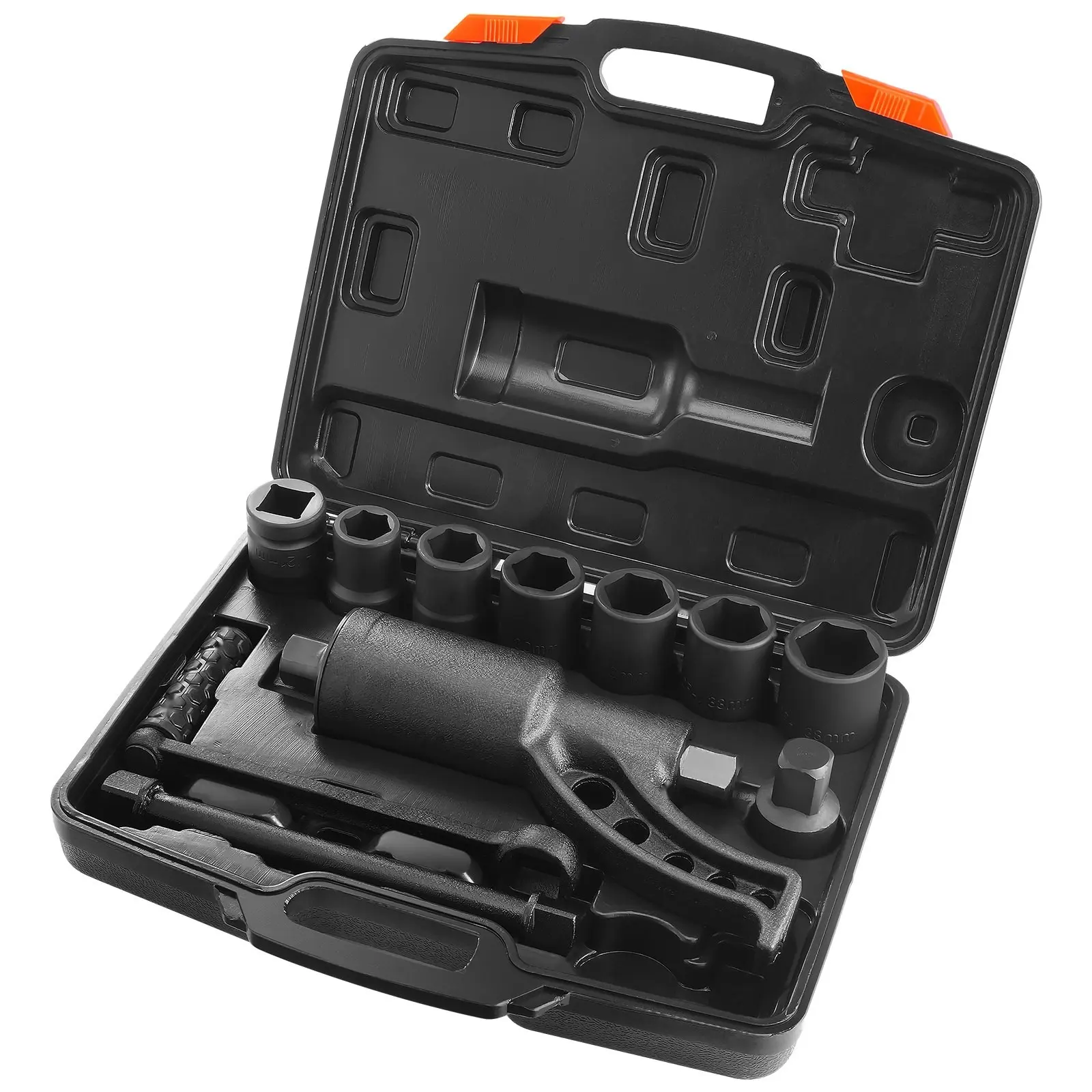 Heavy Duty Automotive 1 Inch Drive Torque Multiplier Wrench Set, Gear Ratio 1:64, 6800 N.m Output, Lug Nut Loosening Tool with 8 Sockets (24-38 cm), Storage Case, User Guide, Secure Steel for Garage, Construction Site, Built To Last