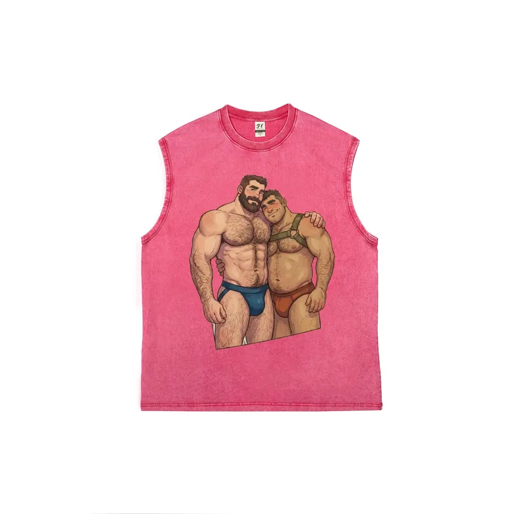 Unisex Retro Washed LGBT Heart Graphic Sleeveless Tank Top | Rainbow Pride Love Muscle Vest | Lightweight Summer Streetwear,back to school,back to school shopping