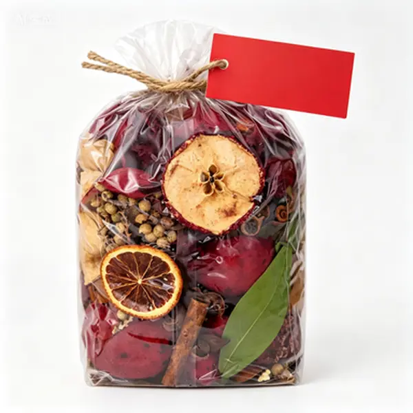 Scented Dried Flower Potpourri Bag – Apple Cinnamon Spice Blend, Decorative Bowl Filler Fragrance for Home Bathroom Bedroom| 2 Qt Bag, 1 Count