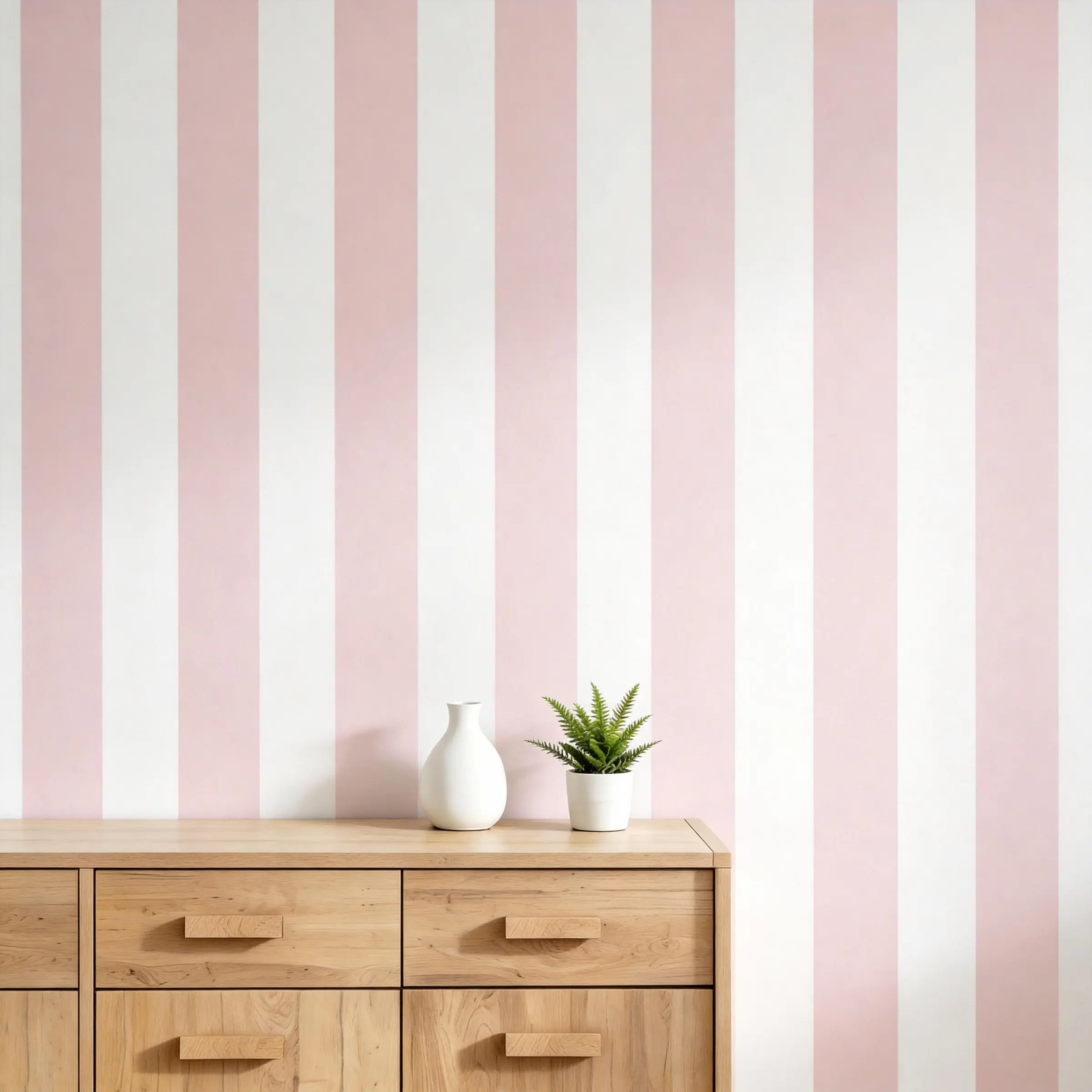 Pink White / Blue White / Green White  Vertical Stripe Peel and Stick Wallpaper 40cm Wide, Linen Textured Renter Friendly Removable Self Adhesive Waterproof Vinyl for Nursery Bedroom Accent Wall Furniture Flip DIY Home Decor