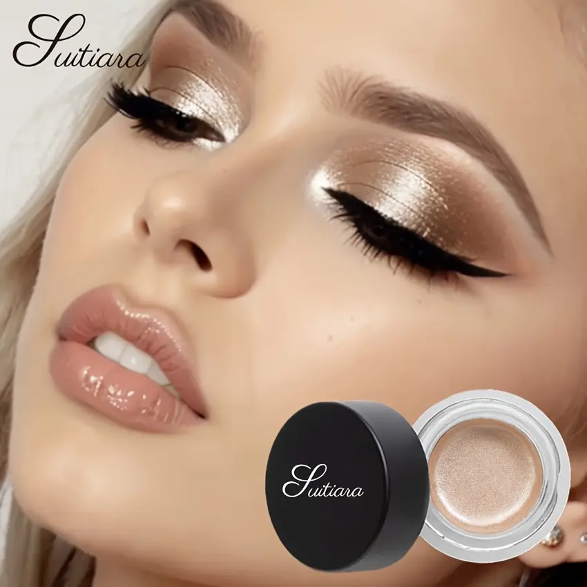 Women's 2-Piece Sunset Copper Jelly Eyeshadow Makeup - Enchanting Solo Shimmer Gel Formula, Long-Lasting, Smooth Radiance, Fade-Resistant Intensity, Flawless Application, Brightening Definition, High-Glossy, Colored Pigment Eye Makeup, Ideal for Christmas