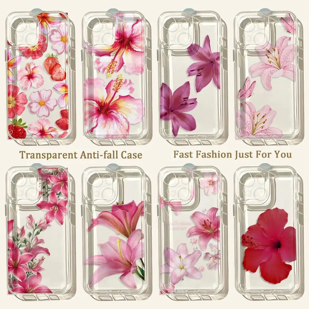 Luxury Lily Flower TPU Back Casing for iPhone 17 Pro Max, 17 Air, 16, 15, 14, 13 Plus - Smartphone, Cellphone, Handheld Devices Case, Ideal for Holiday, Birthday Gifts for Girlfriend/Boyfriend