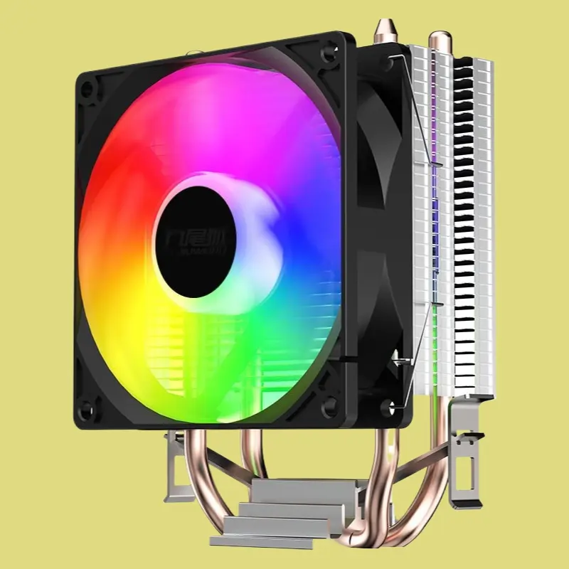 Down Pressure CPU Cooler 2 Heat Pipe Air Cooling Fan Compatible With 1700 1150 1151 AMD Desktop Processor Efficient Host Cooling Heatsink