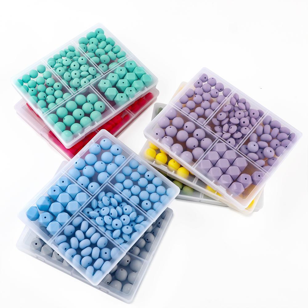 12mm/15mm Silicone Beads Kit, 110pcs/box Colorful Beads for Jewelry Making, DIY Beading Supplies for Bracelet Necklace Earrings Pendant Car Decoration Accessories