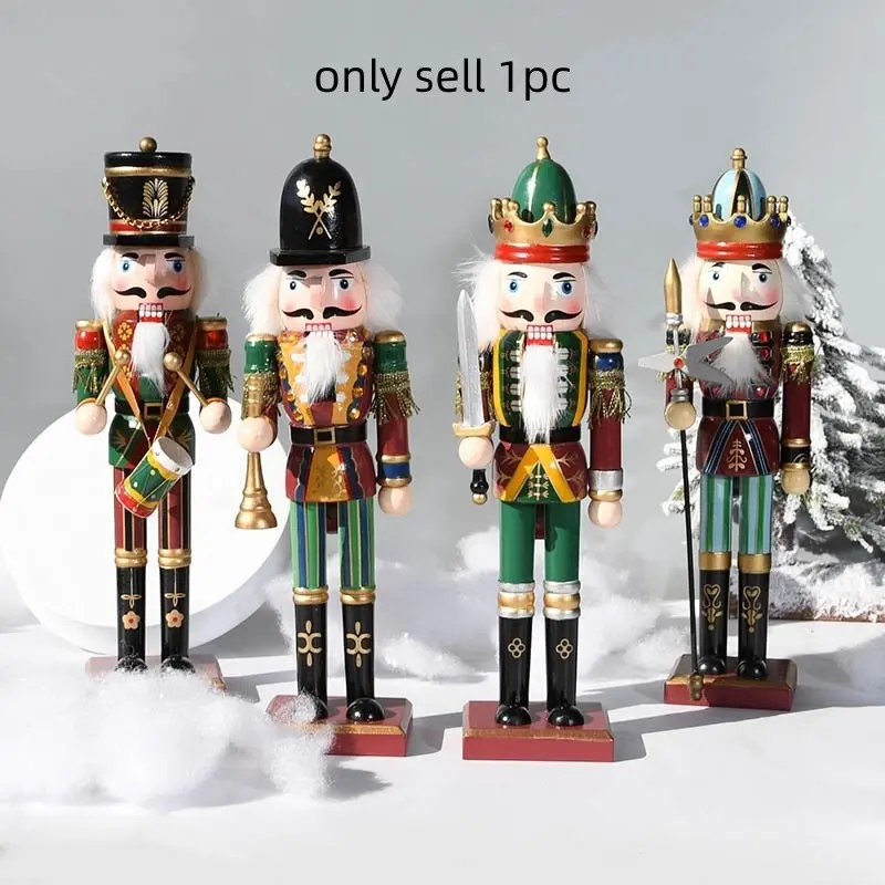 Nutcracker Wooden Doll Ornament, Tin Soldier Figurine, Vintage Christmas Gift, Wood Nutcracker, Perfect Friend Gift