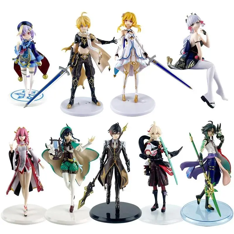 Genshin Impact Anime Game Character Action Figures, Collectible Character Toy Action Figures, Cute Desktop Accessories Ornament Statue, Wholesale Toys & Hobbies Gift