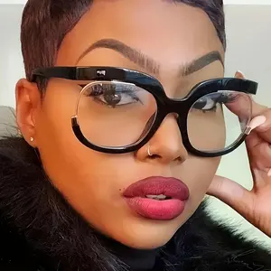 Y2K Retro Non Prescription Goggles Black Round Frame Polycarbonate White Lenses Unisex Lightweight Fashion Protection Glasses for Casual Formal Daily Wear Y2K Aesthetic Outfit Streetwear Accessories
