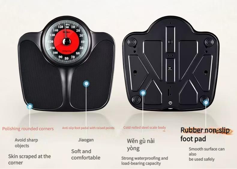 High-quality Classic Mechanical Bathroom Scale with Spring Pointer for Weighing The Human Body, Bathroom Scale Digits, Weight Scale, Bathroom Scales for Body Weight, Weight Measurement, Body Weight Scale, Elegant Scale, Timeless Scale