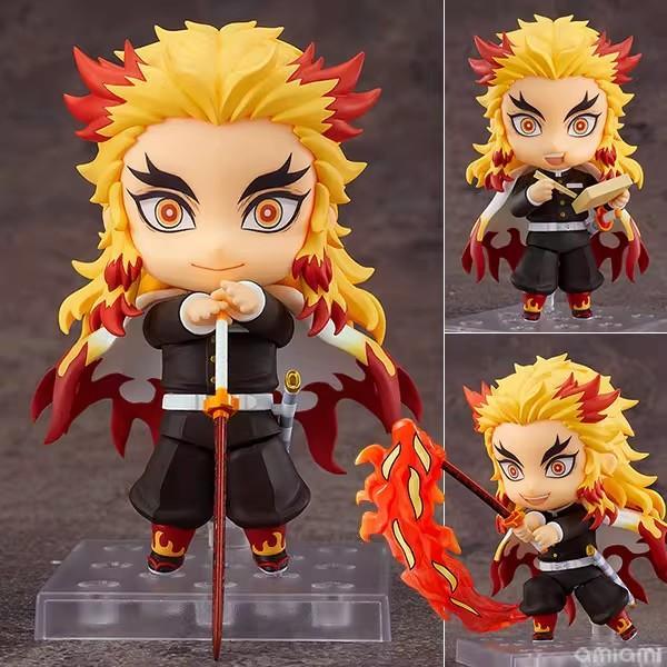 Demon Slayer 10CM Q Version Complete Articulated Action Figures Model PVC Collectible Toys Desktop Ornament Gift for Boys