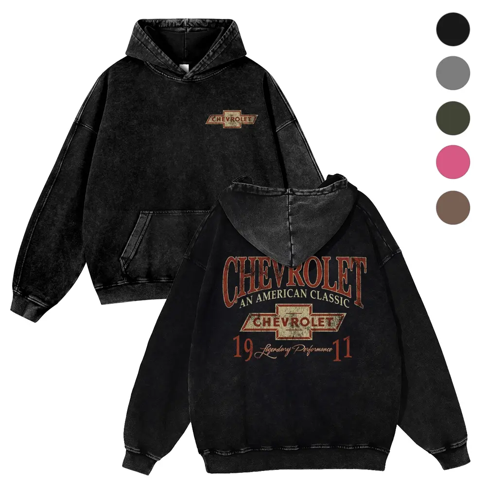 Men's 380g Vintage American Classic Hoodie - Badge Number Slogan Back Print, Loose Fit Tops, Premium Fabric Sweatshirt for Autumn, Jeans, Spring, Cotton, Long Sleeve