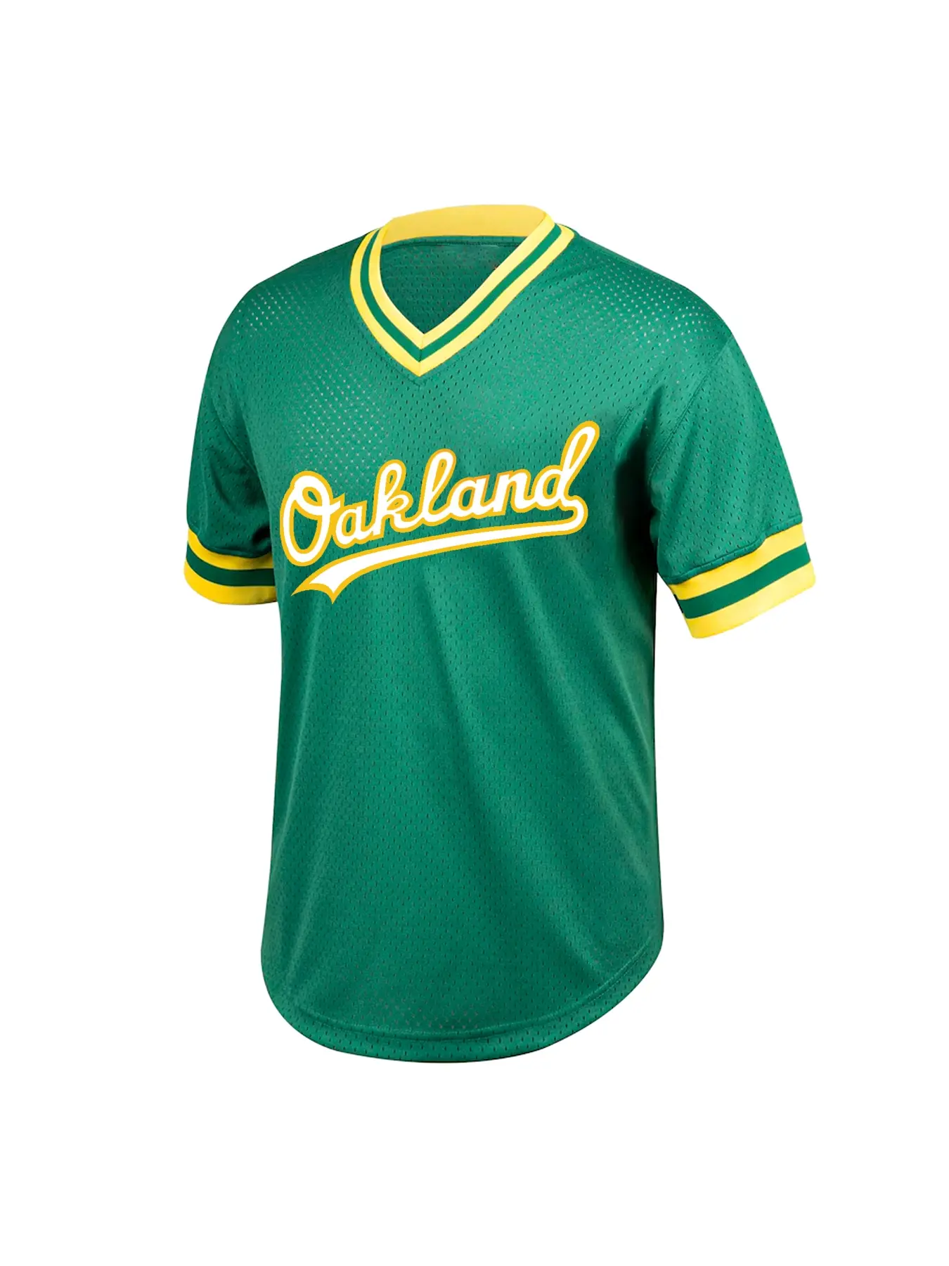 Men's Vintage Embroidered Baseball Jersey, 44 GREEN Sporty V Neck Short Sleeve Loose Fit Training Tee, All Seasons Thin Fabric, Throwback Jersey