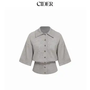 Cider Women's Mid-Sleeve Knit Top Dealsforyou