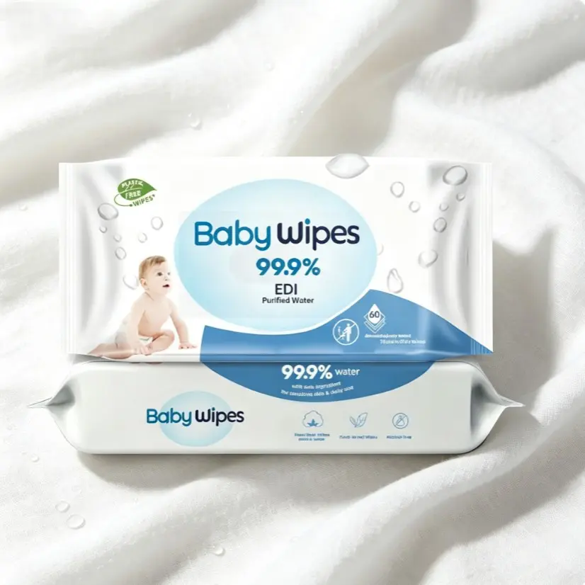 Nurture Baby Soft Skin Biodegradable Unscented Infant Wipes, 99.9% Purified Water, Hypoallergenic, No Harsh Chemicals, for Sensitive Newborns, Daily Use