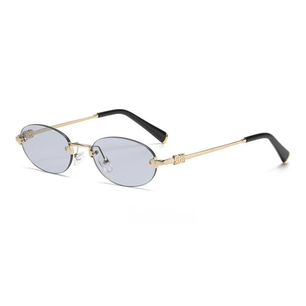 2026 New Oval Rimless Sunglasses, Euro-American Retro Shades, Trendy Eyewear for Streetwear & Fashion Styling