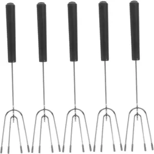5PCS Chocolate Dipping Forks Stainless Steel Dipping Tools for Diy Baking Fondue Nuts Fruits Bbq Kitchen Tools Easy to Clean