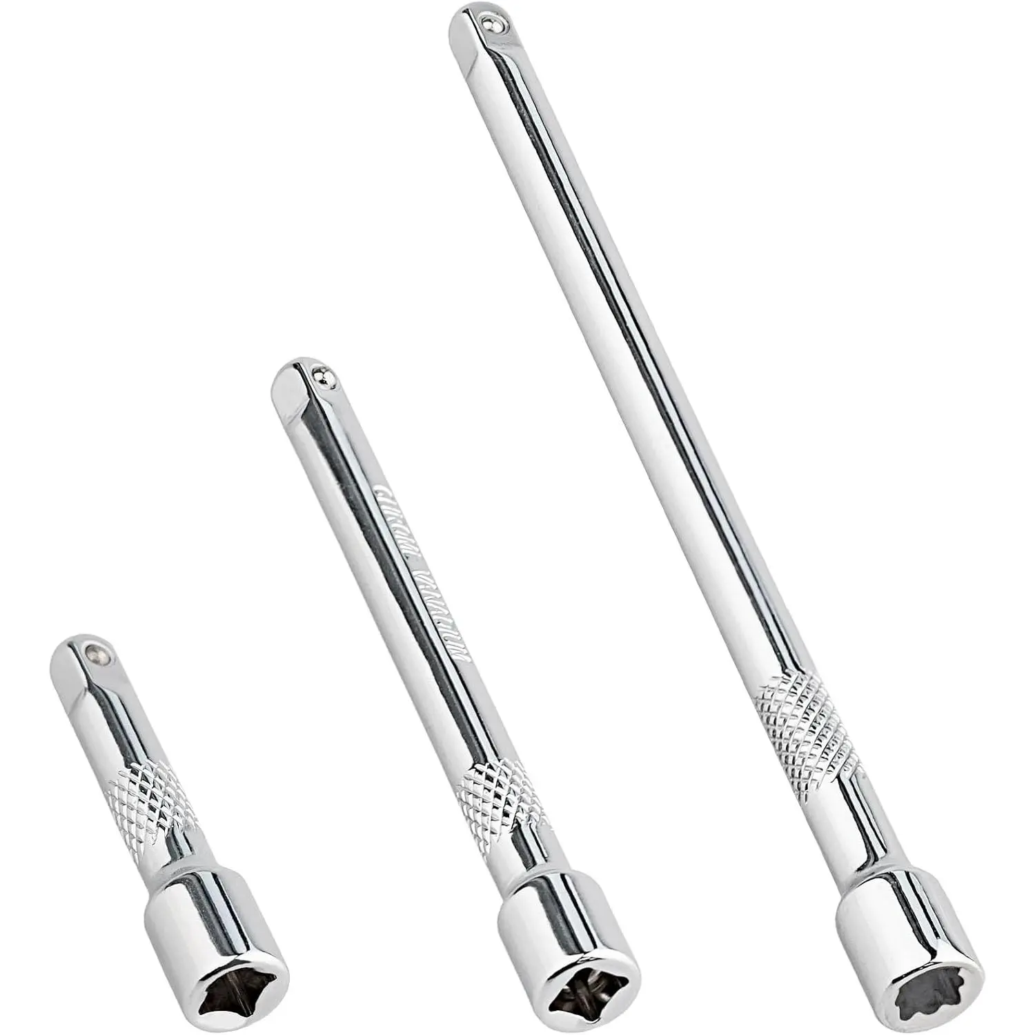 1/4 Inch Drive Socket Extension Bar Set–Includes 2", 4", 6" Chrome Vanadium Steel Extensions with  Mirror Finish for Ratchet Drive, Automotive and  Tool Use,3PC