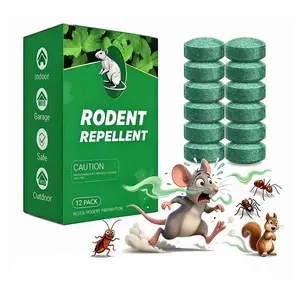 12 Pack Natural Rodent Repellent Balls – Natural Peppermint Lemon Pest Repellent  Deterrent for Rats, Mice, Squirrels, Spiders, Indoor & Outdoor Protection