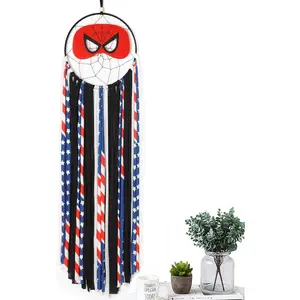 Handmade Spider Dreamcatcher Wall Hanging Ornament, Ideal for Nursery Kids Bedroom Baby Room Playroom Dorm Party Decor, Perfect Gift for Boys Girls