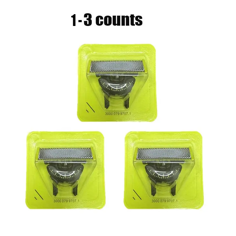 1-3 COUNTS One Blade Replacement Head Set, Ideal Beard Grooming Tool, Perfect Valentine's Gift for Men, Essential Shaving Accessories
