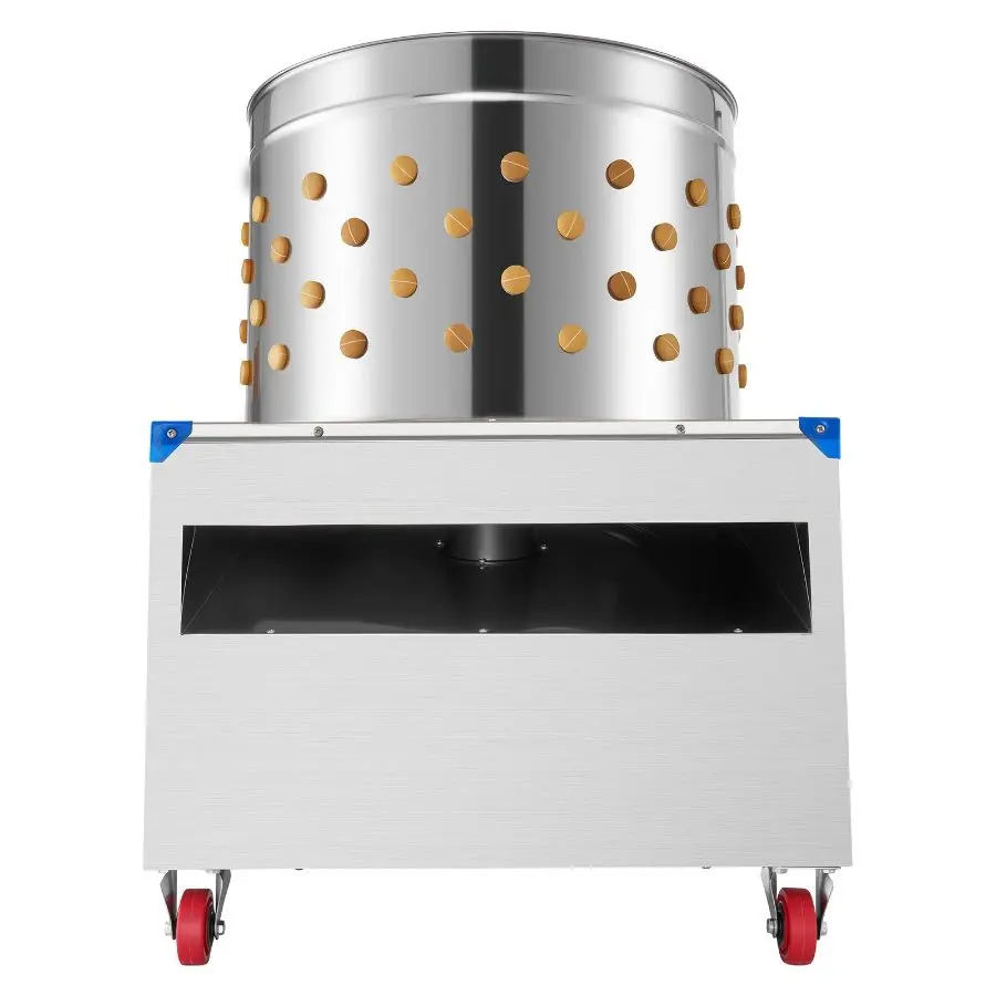VEVOR Chicken Plucker Machine, 23.6 in Drum, 2200W 240RPM Electric Chicken Plucking Machine with 119 Soft Fingers Transport Wheels, Stainless Steel Feather Remover for Processing 2-4 Chicks Once
